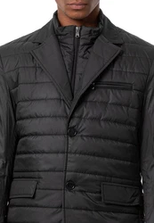 RedBridge Steppjacke Blazer-Stil mit abnehmbarem Kragen Dunkelgrau/Schwarz/Grau