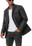 RedBridge Steppjacke Blazer-Stil mit abnehmbarem Kragen Dunkelgrau/Schwarz/Grau