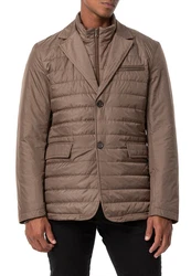 RedBridge Steppjacke Blazer-Stil mit abnehmbarem Kragen Braun/Khaki/Beige/Grau
