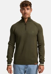 Indicode Strickpullover INSwift Dunkelgrün/Khaki