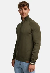 Indicode Strickpullover INSwift Dunkelgrün/Khaki