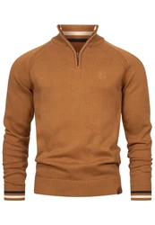 Indicode Strickpullover INSwift Orange/Braun