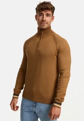 Indicode Strickpullover INSwift Orange/Braun