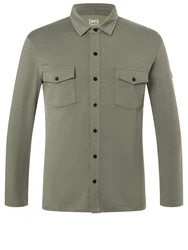 SUPER.NATURAL Langarmhemd ADVENTURE SHIRT Dunkelgrün/Khaki