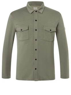 SUPER.NATURAL Langarmhemd ADVENTURE SHIRT Dunkelgrün/Khaki SUPER.NATURAL Langarmhemd ADVENTURE SHIRT Dunkelgrün/Khaki