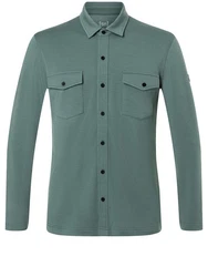 SUPER.NATURAL Langarmhemd ADVENTURE SHIRT Grün/Dunkelgrün