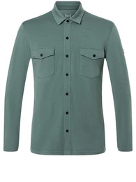 Langarmhemd Merino Hemd M ADVENTURE SHIRT sportlicher Merino-Materialmix