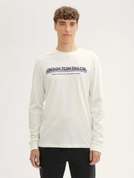 T-Shirt Langarmshirt mit Logo Print