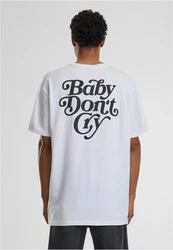 MT Upscale T-Shirt Baby Don't Cry Oversize Tee Weiß/Hellblau/Creme