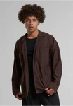 DEF Langarmhemd Cali Shirt Dunkelbraun/Braun/Grau