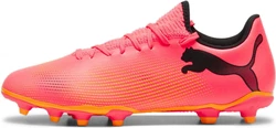 PUMA FUTURE 7 PLAY FG/AG Fuballschuh SUNSET GLOW/PUMA BLACK