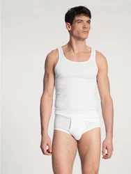 CALIDA Unterhemd Twisted Cotton Herren Weiß/Creme