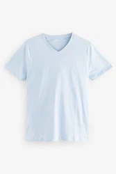 Next Unterhemd T-Shirts mit V-Ausschnitt V-Shirt (5er-Pack) Blau/Hellblau