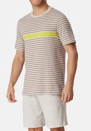 Pyjama Casual Nightwear (Set, 2 tlg) Schlafanzug - Baumwolle - Atmungsaktiv - Set aus T-Shirt und Shorts