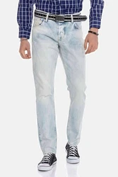 Cipo & Baxx 5-Pocket Jeans Straight Fit Hellblau/Blau