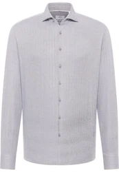 Eterna Langarmhemd MODERN FIT EASY IRON Grau/Hellgrau