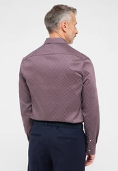 Eterna Langarmhemd SLIM FIT Dunkelrot/Bordeaux/Lila/Rot