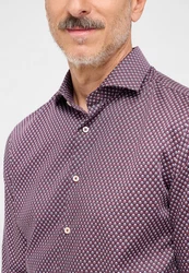 Eterna Langarmhemd SLIM FIT Dunkelrot/Bordeaux/Lila/Rot