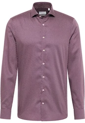 Eterna Langarmhemd SLIM FIT Dunkelrot/Bordeaux/Lila/Rot