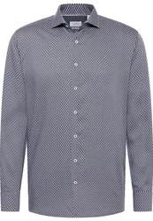 Eterna Langarmhemd MODERN FIT Dunkelblau/Hellblau/Braun/Blau/Grau
