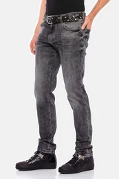 Slim-fit-Jeans Jeans mit Allover-Gitter-Musterung, CD543