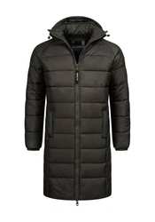 Alessandro Salvarini Winterjacke ASLoongi mit Teddyfell Dunkelgrün/Grün/Grau