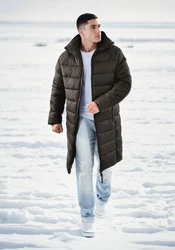 Alessandro Salvarini Winterjacke ASLoongi mit Teddyfell Dunkelgrün/Grün/Grau
