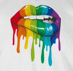 Shirtracer Tanktop Lippen LGBT & LGBTQ LGBT Kleidung Mischfarben/Blau/Weiß