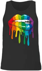 Shirtracer Tanktop Lippen LGBT & LGBTQ LGBT Kleidung Schwarz/Mischfarben