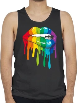 Shirtracer Tanktop Lippen LGBT & LGBTQ LGBT Kleidung Schwarz/Mischfarben Shirtracer Tanktop Lippen LGBT & LGBTQ LGBT Kleidung Schwarz/Mischfarben