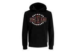 Jack & Jones Sweatshirt JJELOGO SWEAT HOOD 2 COL 24/25 NOOS Rot/Schwarz/Lila/Dunkelrot