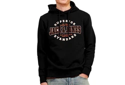 Jack & Jones Sweatshirt JJELOGO SWEAT HOOD 2 COL 24/25 NOOS Rot/Schwarz/Lila/Dunkelrot