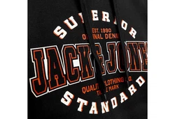 Jack & Jones Sweatshirt JJELOGO SWEAT HOOD 2 COL 24/25 NOOS Rot/Schwarz/Lila/Dunkelrot