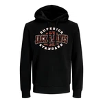 Jack & Jones Sweatshirt JJELOGO SWEAT HOOD 2 COL 24/25 NOOS Rot/Schwarz/Lila/Dunkelrot