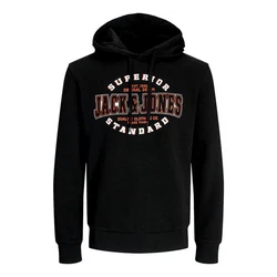 Jack & Jones Sweatshirt JJELOGO SWEAT HOOD 2 COL 24/25 NOOS Rot/Schwarz/Lila/Dunkelrot