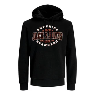 Jack & Jones Sweatshirt JJELOGO SWEAT HOOD 2 COL 24/25 NOOS Rot/Schwarz/Lila/Dunkelrot