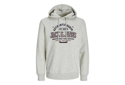 Jack & Jones Sweatshirt JJELOGO SWEAT HOOD 2 COL 24/25 NOOS Grau/Hellgrau/Braun/Khaki/Creme