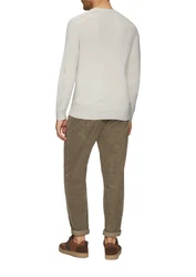 s.Oliver Strickpullover mit Nahtdetails Khaki/Beige/Weiß/Grau/Creme