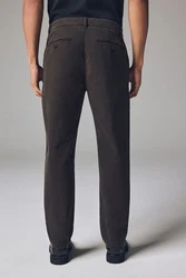 Next Chinohose Slim Fit Premium-Chinohose Khaki/Dunkelgrün