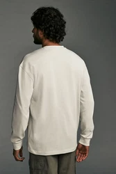 Next Langarmshirt Relaxed Fit Khaki/Beige/Grau