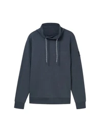 Rundhalspullover Sweatshirt mit Logo-Details