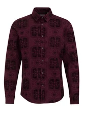 WE Fashion Businesshemd Dunkelrot/Bordeaux/Lila/Rot