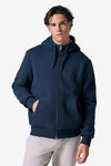 Next Kapuzenfleecejacke Teddyfell Reißverschluss (1-St) Dunkelblau/Blau/Hellblau