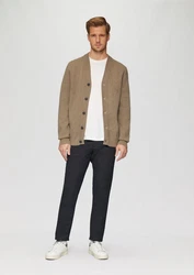 s.Oliver Stoffhose Regular Chino mit Webstruktur Weiß/Creme/Dunkelblau