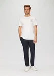s.Oliver Stoffhose Regular Chino mit Webstruktur Weiß/Creme/Dunkelblau