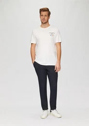 Stoffhose Regular: Chino mit Webstruktur