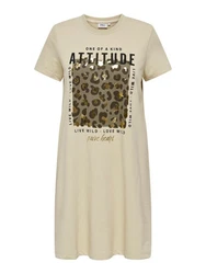 ONLY Relax-fit-Jeans ONLFRIDA S/S WILD DRESS BOX UB SWT Khaki/Beige