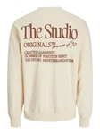 Jack & Jones JORNOTO SWEAT CREW NECK Sweatshirt Khaki/Beige/Gold/Weiß