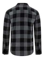 riverso Langarmhemd RIVArne Regular Fit Schwarz/Grau/Dunkelgrau