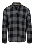 riverso Langarmhemd RIVArne Regular Fit Schwarz/Grau/Dunkelgrau